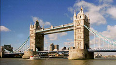 View of Tower Bridge, City of London, looking towards Docklands